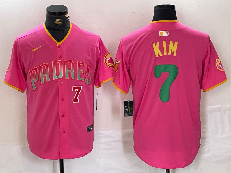 Men San Diego Padres 7 Kim Pink Jointly 2024 Nike MLB Jersey style 13